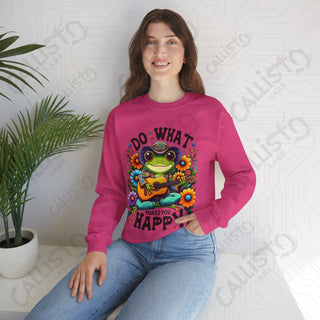 Do What Makes You Happy Positive Vibes Crewneck Sweatshirt