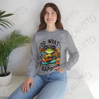 Do What Makes You Happy Positive Vibes Crewneck Sweatshirt