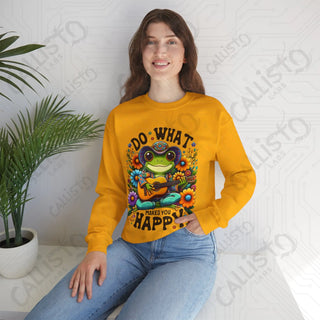 Do What Makes You Happy Positive Vibes Crewneck Sweatshirt