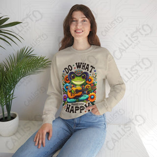 Do What Makes You Happy Positive Vibes Crewneck Sweatshirt