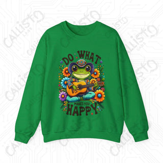 Do What Makes You Happy Positive Vibes Crewneck Sweatshirt - S / Irish Green