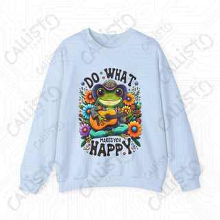 Do What Makes You Happy Positive Vibes Crewneck Sweatshirt - S / Light Blue