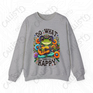 Do What Makes You Happy Positive Vibes Crewneck Sweatshirt - S / Sport Grey