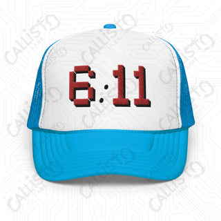 6:11 Bible Scripture Foam trucker hat - Blue / White / Blue