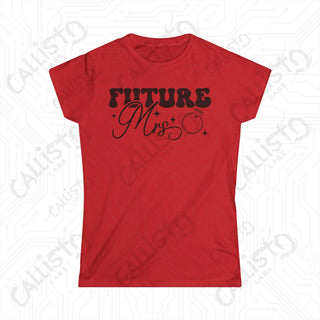 Future Mrs. Women’s Softstyle Wedding Tee - Elegant Bridal Apparel - Red / S