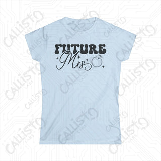 Future Mrs. Women’s Softstyle Wedding Tee - Elegant Bridal Apparel - Light Blue / S