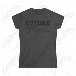 Future Mrs. Women’s Softstyle Wedding Tee - Elegant Bridal Apparel - Dark Heather / S