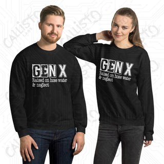 GenX Raised on Hose Water Funny Unisex Sweatshirt - Black / S