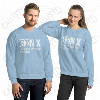 GenX Raised on Hose Water Funny Unisex Sweatshirt - Light Blue / S