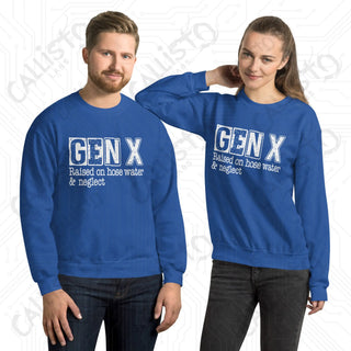 GenX Raised on Hose Water Funny Unisex Sweatshirt - Royal / S