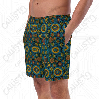 Geometric Circle Swim Trunks - 2XS - Men’s Swim Trunks