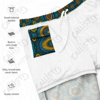 Geometric Circle Swim Trunks - Men’s Swim Trunks