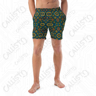 Geometric Circle Swim Trunks - Men’s Swim Trunks