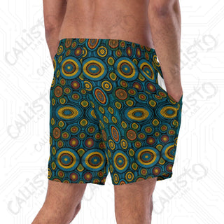 Geometric Circle Swim Trunks - Men’s Swim Trunks