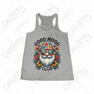 Good Mood Club Flowy Racerback Tank - Athletic Heather / S