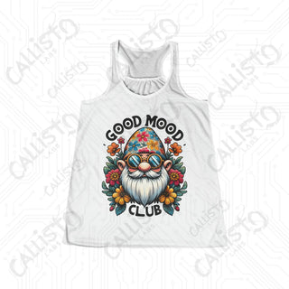 Good Mood Club Flowy Racerback Tank - White / XS