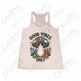 Good Vibes Only Flowy Racerback Tank - Soft Pink / XS