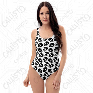 Gothic Skulls One-Piece Swimsuit - One Piece