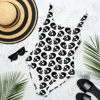 Gothic Skulls One-Piece Swimsuit - XS - One Piece