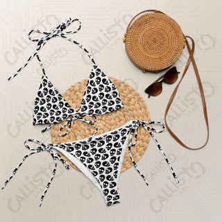 Gothic Skulls Recycled String Bikini - 2XS