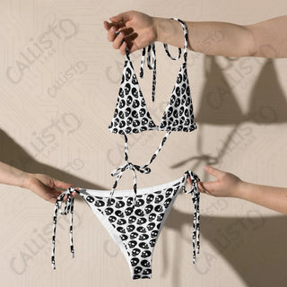 Gothic Skulls Recycled String Bikini