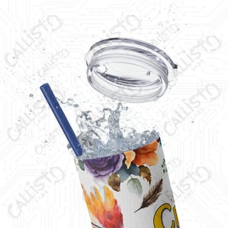 I’m Not Crazy I Prefer The Term Mentally Hilarious Sarcastic Rooster Skinny Tumbler with Straw 20oz