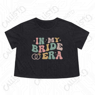 In My Bride Era Flowy Cropped Tee - Dark Grey Heather / S