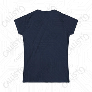 Navy softstyle tee with circuit design on back from ’In My Engaged Era’ Women’s Bachelorette collection