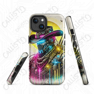 Cyberpunk Dystopian Cowboy Neon MagSafe® iPhone® Tough Case – Bold & Futuristic Style - Glossy / iPhone 14