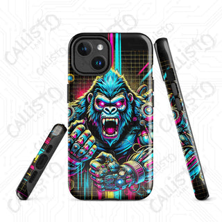 Angry Cyberpunk Gorilla MagSafe® iPhone® Tough Case – Futuristic Protection Style - Glossy / iPhone 14