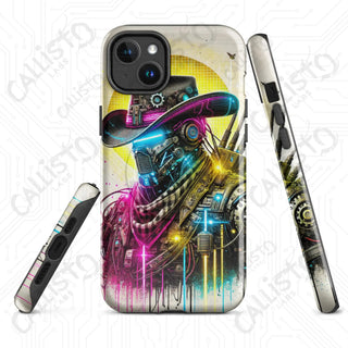 Cyberpunk Dystopian Cowboy Neon MagSafe® iPhone® Tough Case – Bold & Futuristic Style - Glossy / iPhone 14 Plus