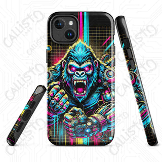 Angry Cyberpunk Gorilla MagSafe® iPhone® Tough Case – Futuristic Protection Style - Glossy / iPhone 14 Plus