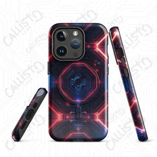 Neon Circuitry Cyberpunk MagSafe® iPhone® Tough Case – Futuristic Glow & Sleek Protection - iPhone 14 Pro