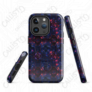 Holographic Gridline Cyberpunk MagSafe® iPhone® Tough Case – Futuristic Shine & Maximum Protection - iPhone 14 Pro