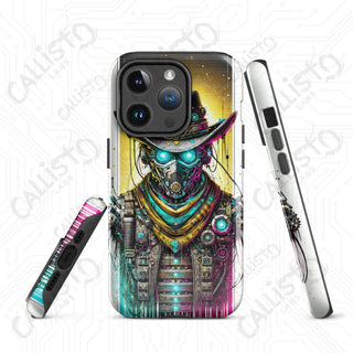 Neon Cyberpunk Dystopian Cowboy Villain/Hero MagSafe® iPhone® Tough Case – Bold & Protective - Glossy / iPhone 14 Pro