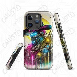 Cyberpunk Dystopian Cowboy Neon MagSafe® iPhone® Tough Case – Bold & Futuristic Style - Glossy / iPhone 14 Pro