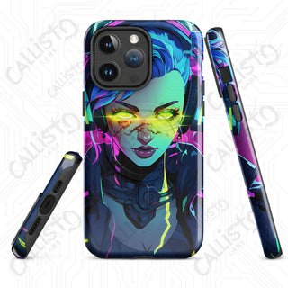 Neon Beauty Cyberpunk Babe MagSafe® iPhone® Tough Case – Bold & Vibrant Design - iPhone 14 Pro Max