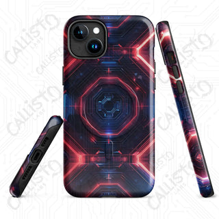 Neon Circuitry Cyberpunk MagSafe® iPhone® Tough Case – Futuristic Glow & Sleek Protection - iPhone 15 Plus