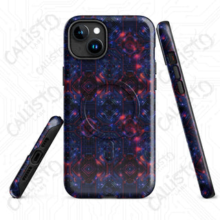 Holographic Gridline Cyberpunk MagSafe® iPhone® Tough Case – Futuristic Shine & Maximum Protection - iPhone 15 Plus