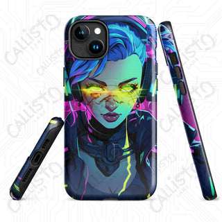 Neon Beauty Cyberpunk Babe MagSafe® iPhone® Tough Case – Bold & Vibrant Design - iPhone 15 Plus