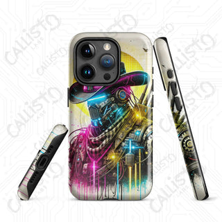 Cyberpunk Dystopian Cowboy Neon MagSafe® iPhone® Tough Case – Bold & Futuristic Style - Glossy / iPhone 15 Pro