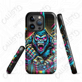 Angry Cyberpunk Gorilla MagSafe® iPhone® Tough Case – Futuristic Protection Style - Glossy / iPhone 15 Pro