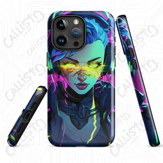 Neon Beauty Cyberpunk Babe MagSafe® iPhone® Tough Case – Bold & Vibrant Design - iPhone 15 Pro Max