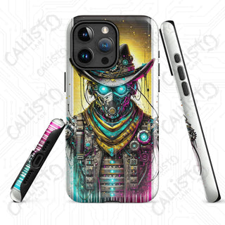 Neon Cyberpunk Dystopian Cowboy Villain/Hero MagSafe® iPhone® Tough Case – Bold & Protective - Glossy / iPhone 15