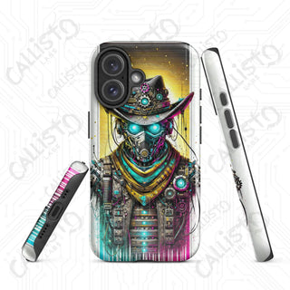 Neon Cyberpunk Dystopian Cowboy Villain/Hero MagSafe® iPhone® Tough Case – Bold & Protective - Glossy / iPhone 16