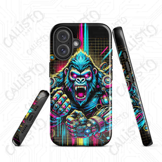 Angry Cyberpunk Gorilla MagSafe® iPhone® Tough Case – Futuristic Protection Style - Glossy / iPhone 16