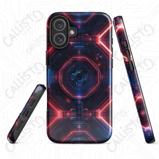 Neon Circuitry Cyberpunk MagSafe® iPhone® Tough Case – Futuristic Glow & Sleek Protection - iPhone 16 Plus