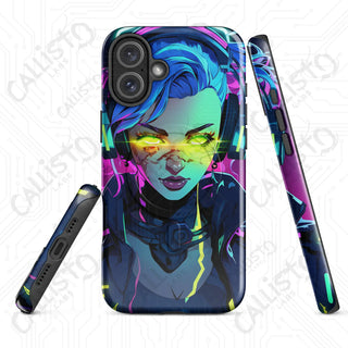 Neon Beauty Cyberpunk Babe MagSafe® iPhone® Tough Case – Bold & Vibrant Design - iPhone 16 Plus