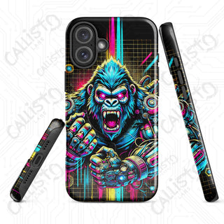 Angry Cyberpunk Gorilla MagSafe® iPhone® Tough Case – Futuristic Protection Style - Glossy / iPhone 16 Plus