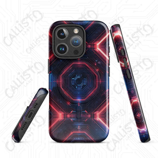 Neon Circuitry Cyberpunk MagSafe® iPhone® Tough Case – Futuristic Glow & Sleek Protection - iPhone 16 Pro